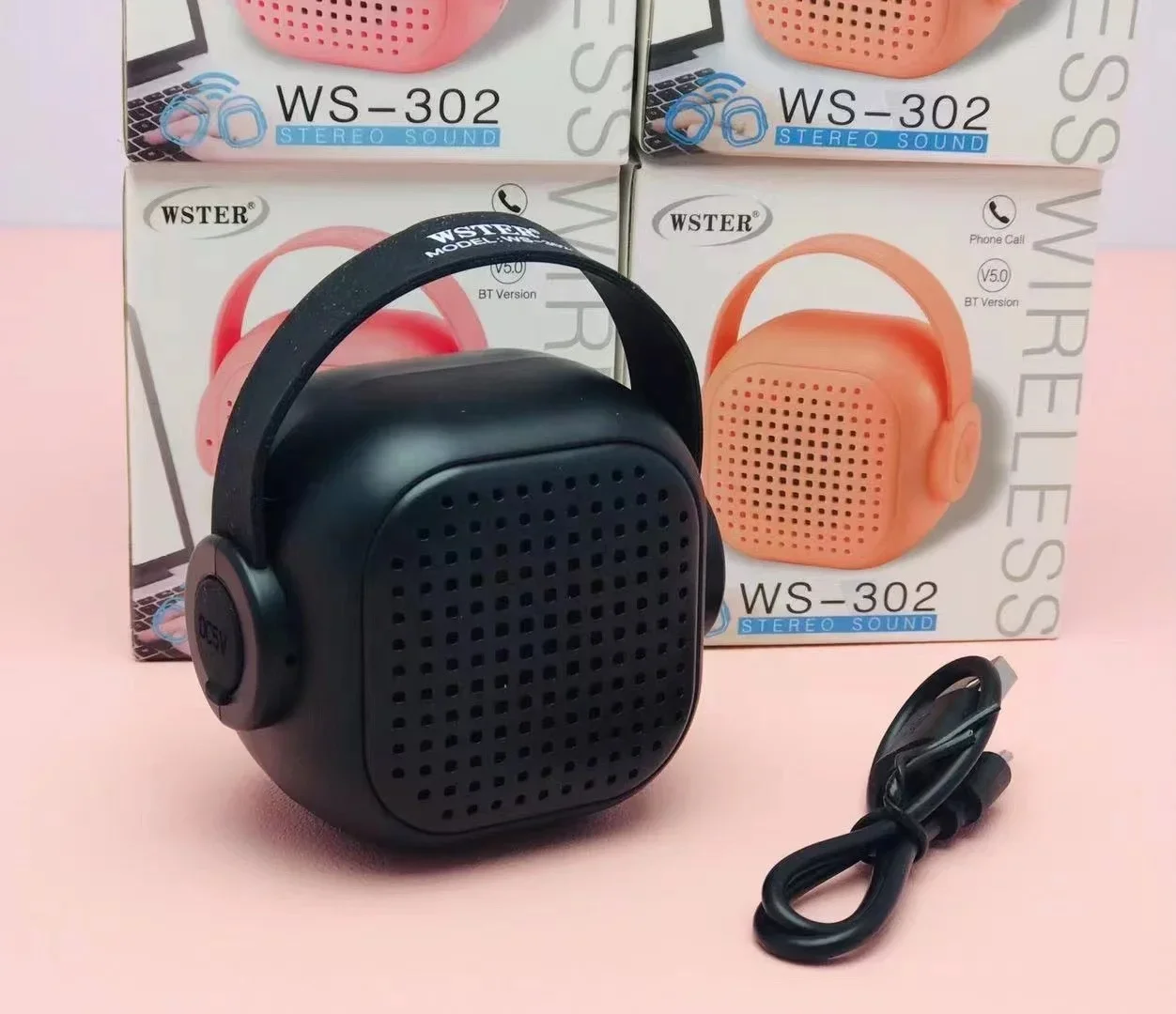 

WSTER WS302 Speaker Support FM RADIO WSTER Subwoofers Wireless Mini Speaker