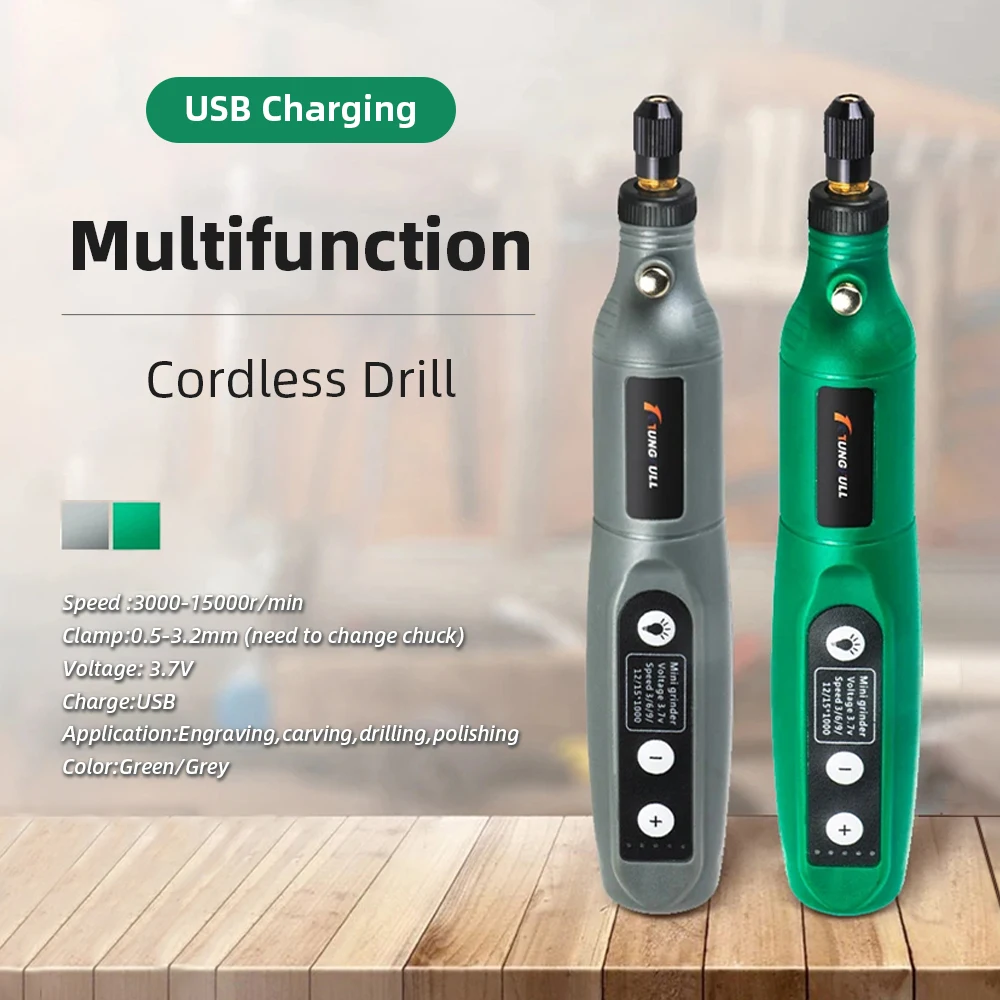 Electric Carving Pen Cordless Electric Drill Mani Drill Jade Carpentry Rotary Tool Mini Power Tools with Dremel Accessories