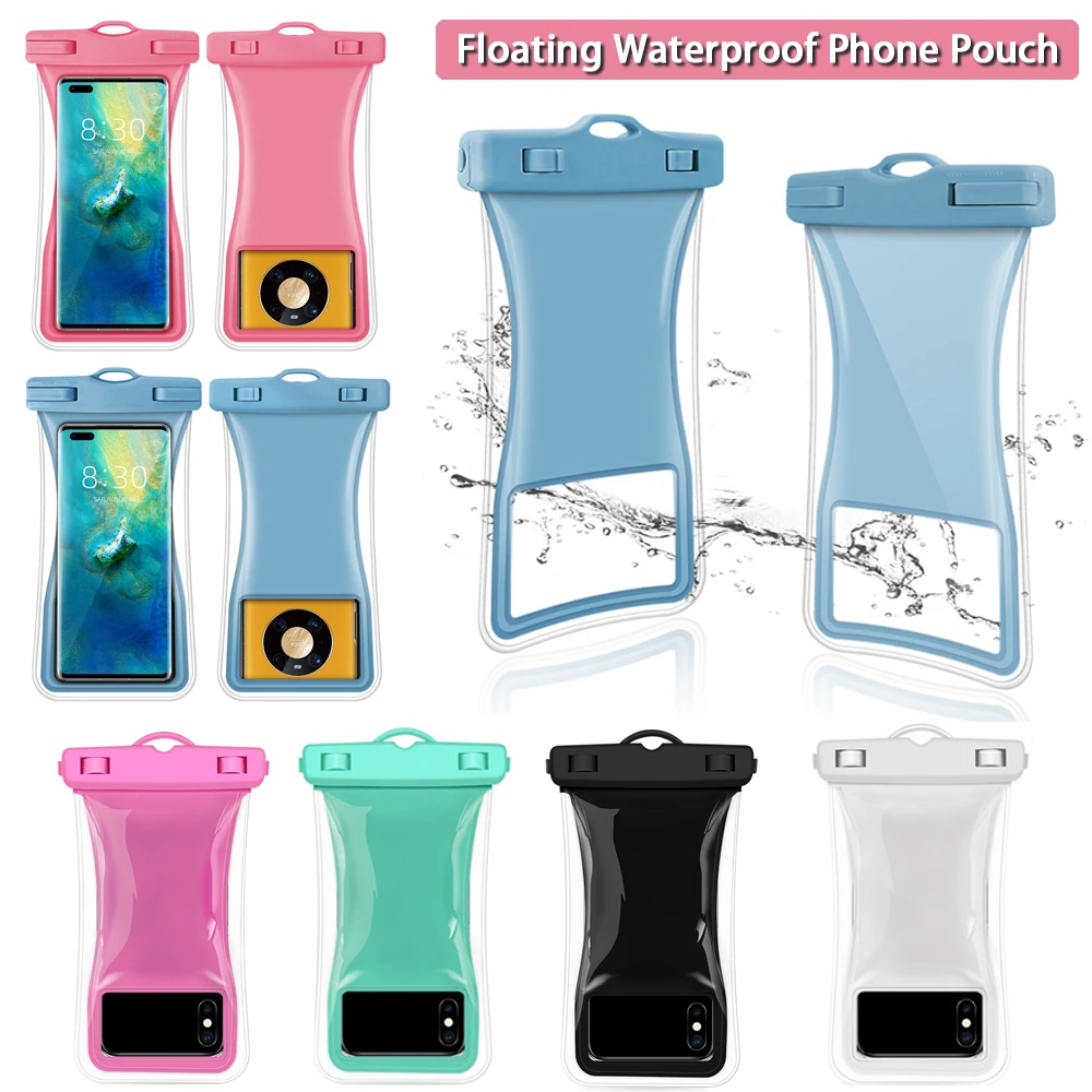 Floating Waterproof Phone Pouch Water Proof Dry Bag Case for Swim Vacation Phone Bag With Strap Cell Phone Cover Pouch for Phone