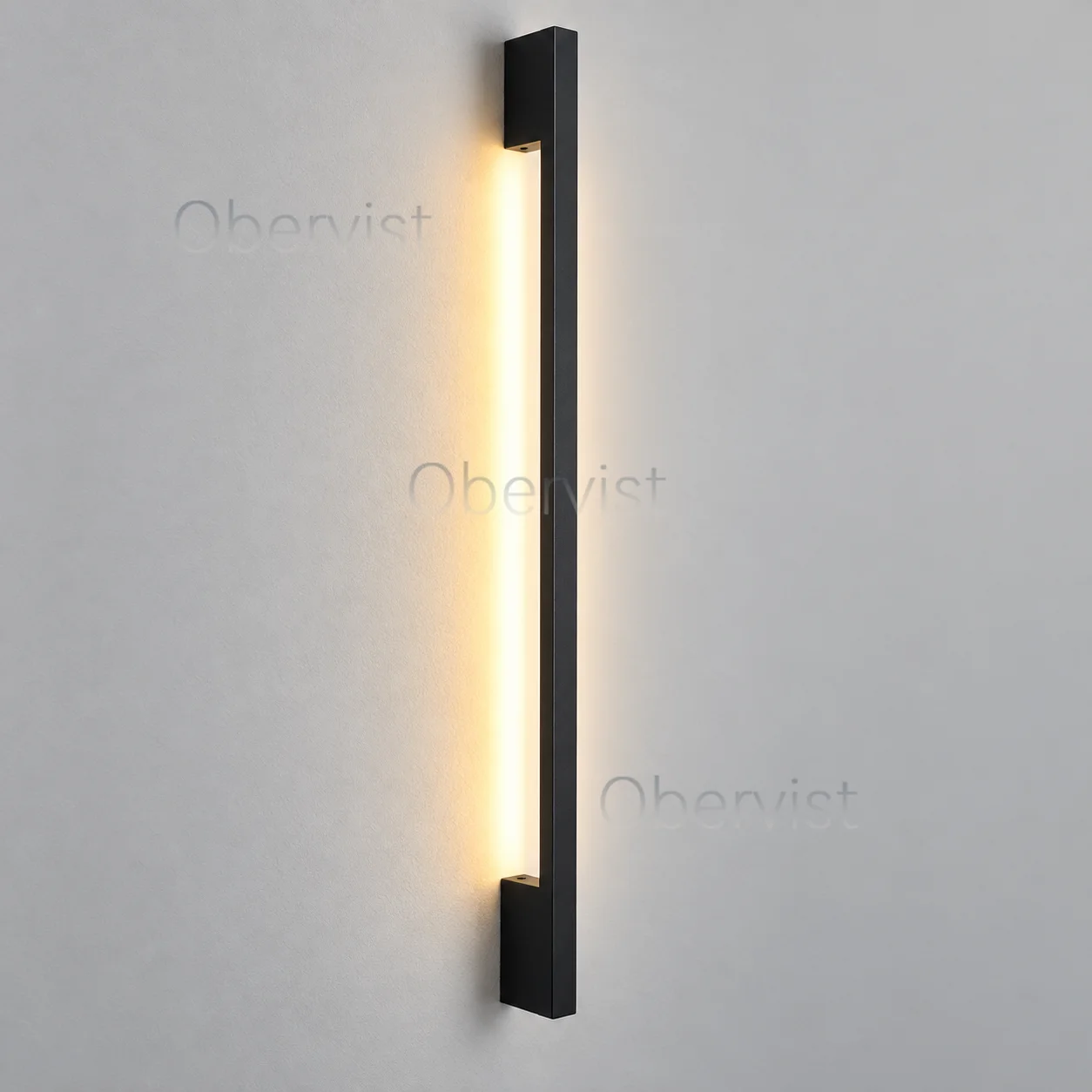 Modern Black Linear LED Wall Light, Warm Ambient Sconce for Bedroom, Living Room, Hallway and Entryway Decor