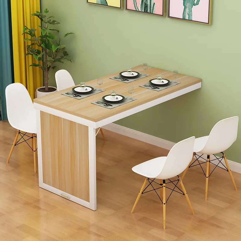 

Folding table dining small apartment household simple kitchen console telescopic invisible wall