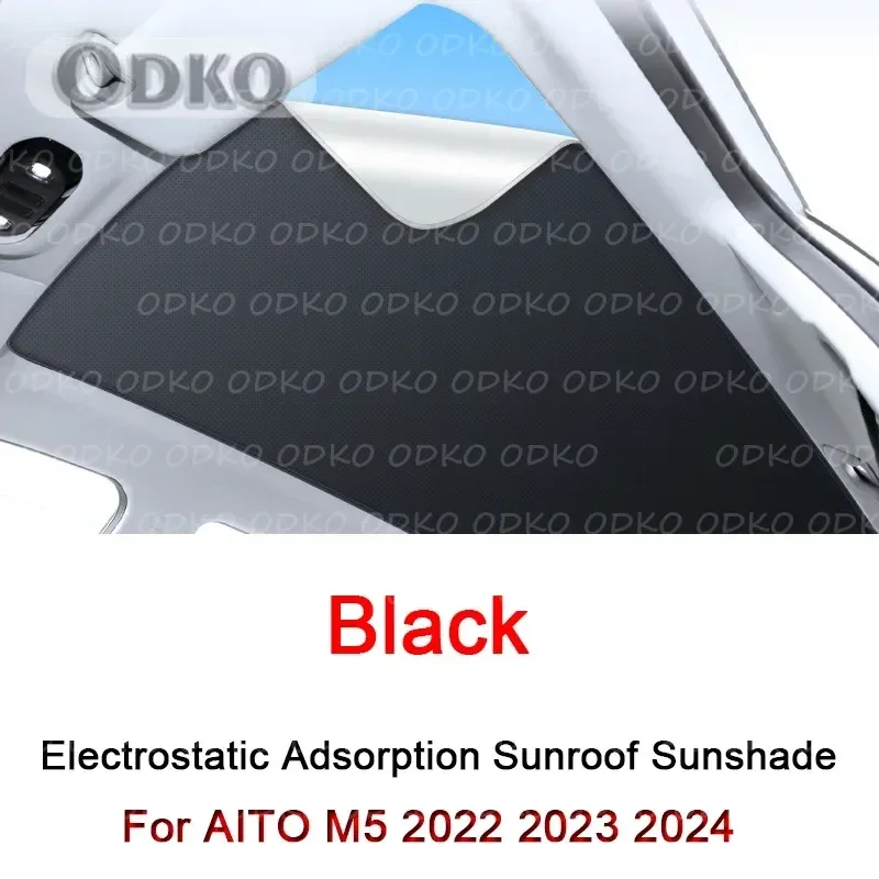 

Car Electrostatic Adsorption Sunroof Sunshade Cover For AITO M5 2022 2023 2024 Heat Insulation Skylight Sticker Auto Accessory