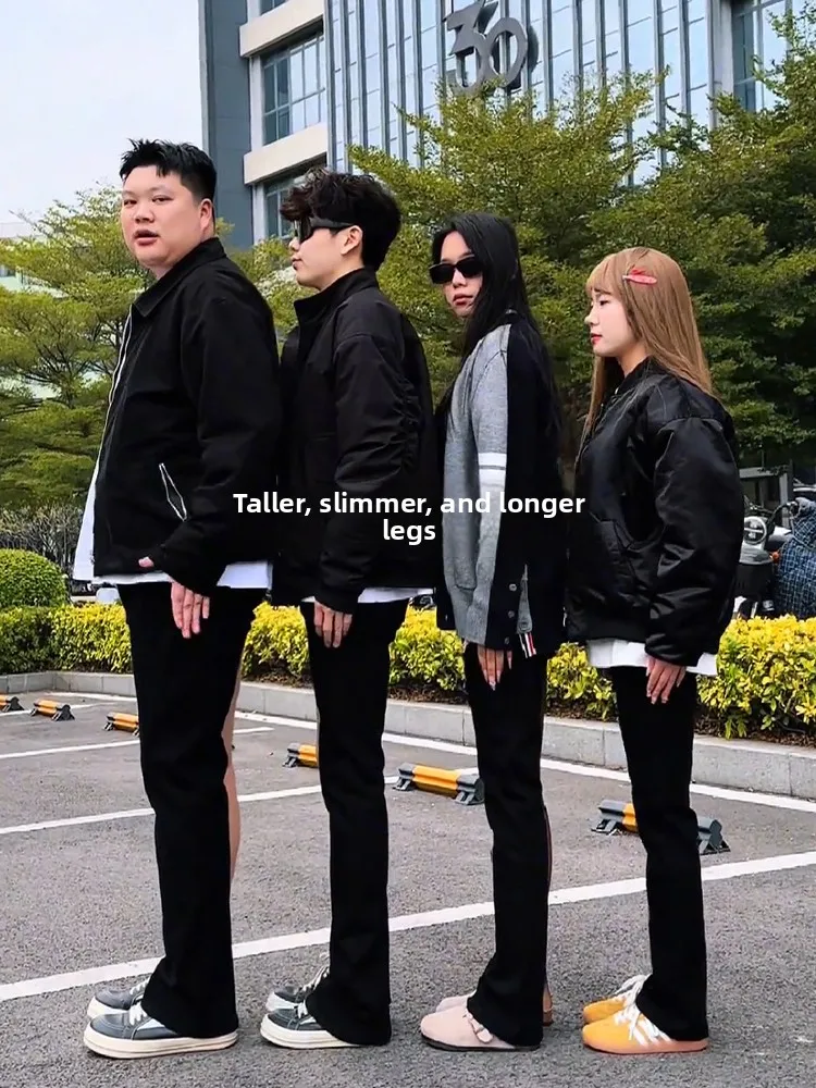 

Мужские джинсы Bla Fce с подкладкой, прямые, облегающие, осенне-зимние, в стиле Bell Bot, американский уличный стиль, джинсы Knife