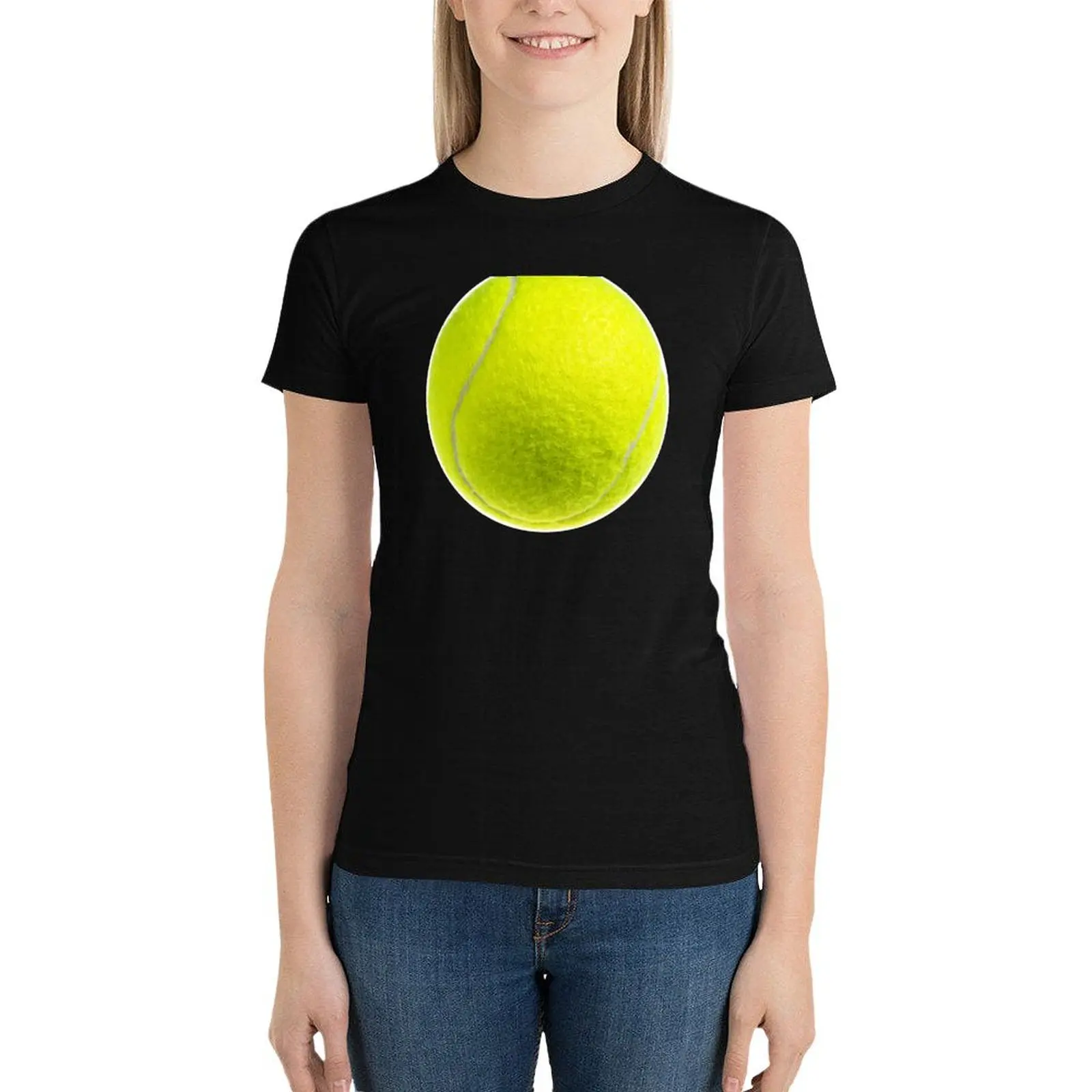 Just tennis ball T-Shirt vintage clothes cute clothes female western t-shirt dress for Women