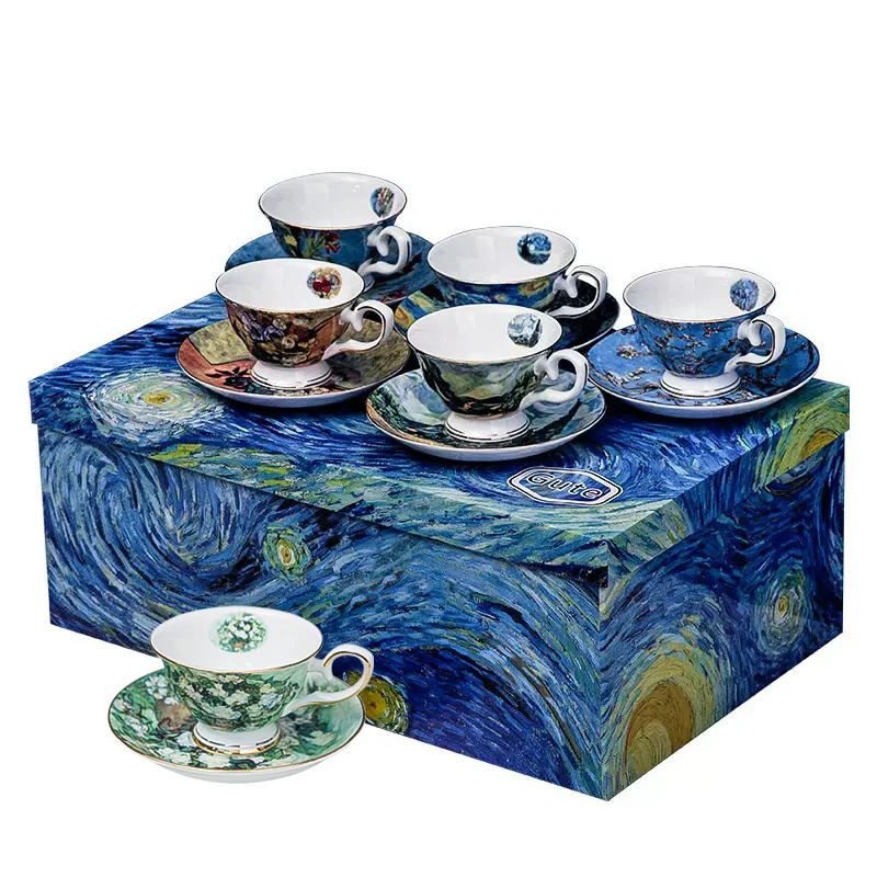 Star Bone China Coffee Cup European High-end Exquisite British Household Creative Ceramic Cup Afternoon Tea Set Gift Box