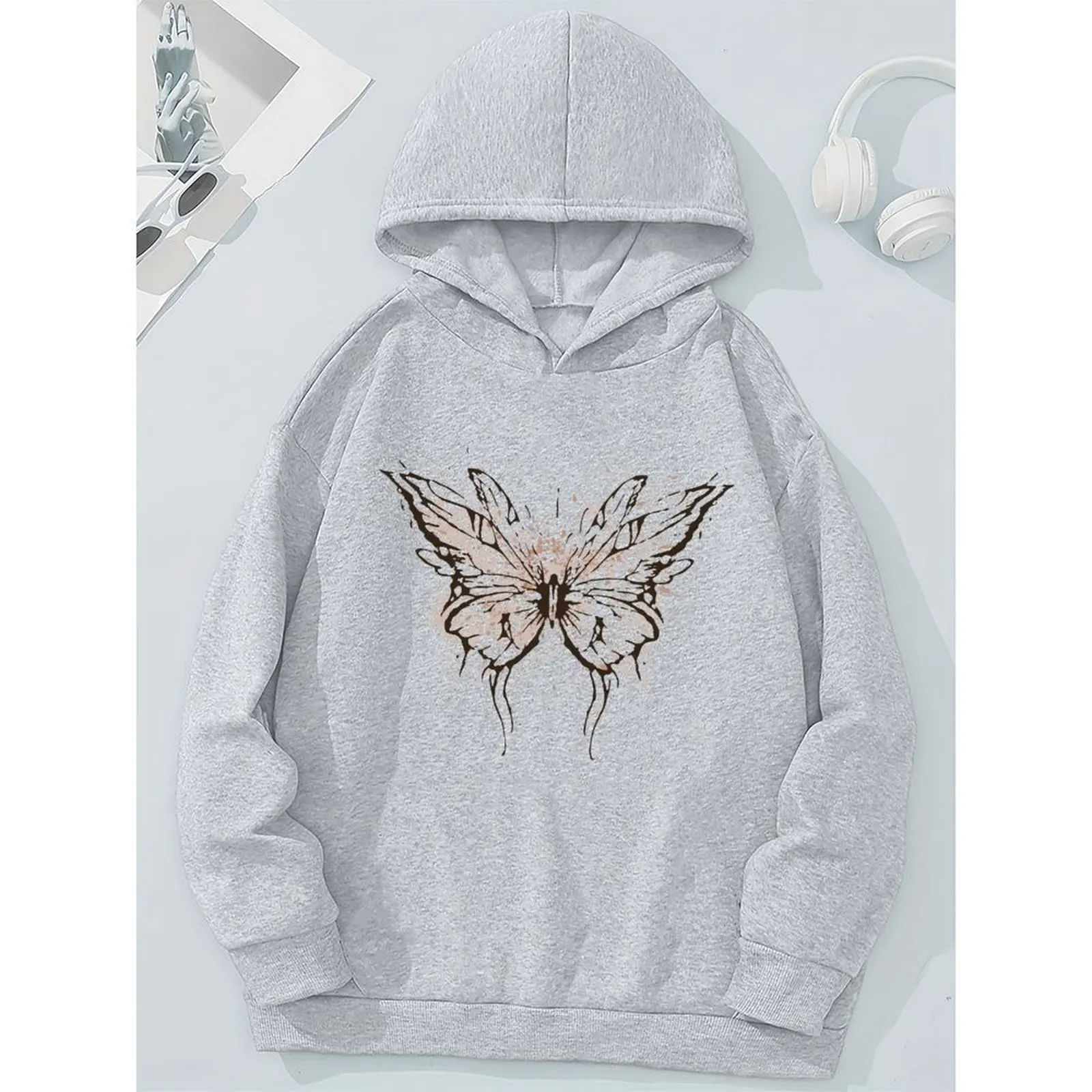 

Women Sweatshirt Pullover Hoodies Winter Casual Printed Comfortable Fabric Y2K Harajuku Retro Letter Oversized Sweatshirts