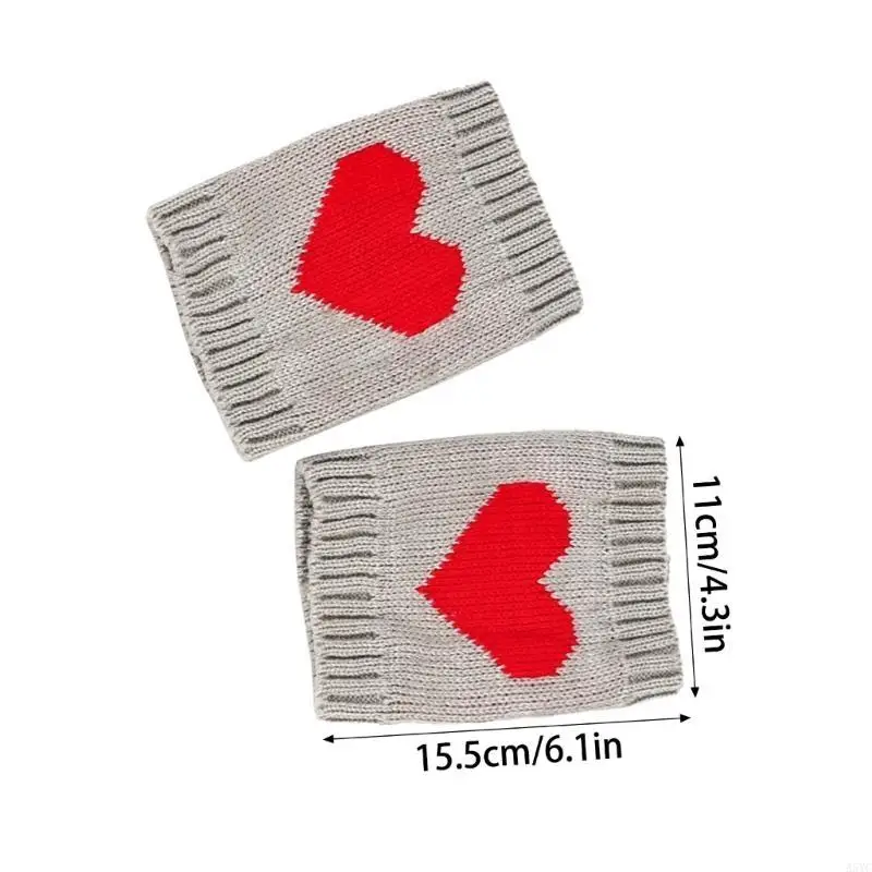 A5YC Mädchen-Beinbezüge, Knöchelsocken, warme Beinwärmer, atmungsaktiv, Liebesherz, Stiefelsocken