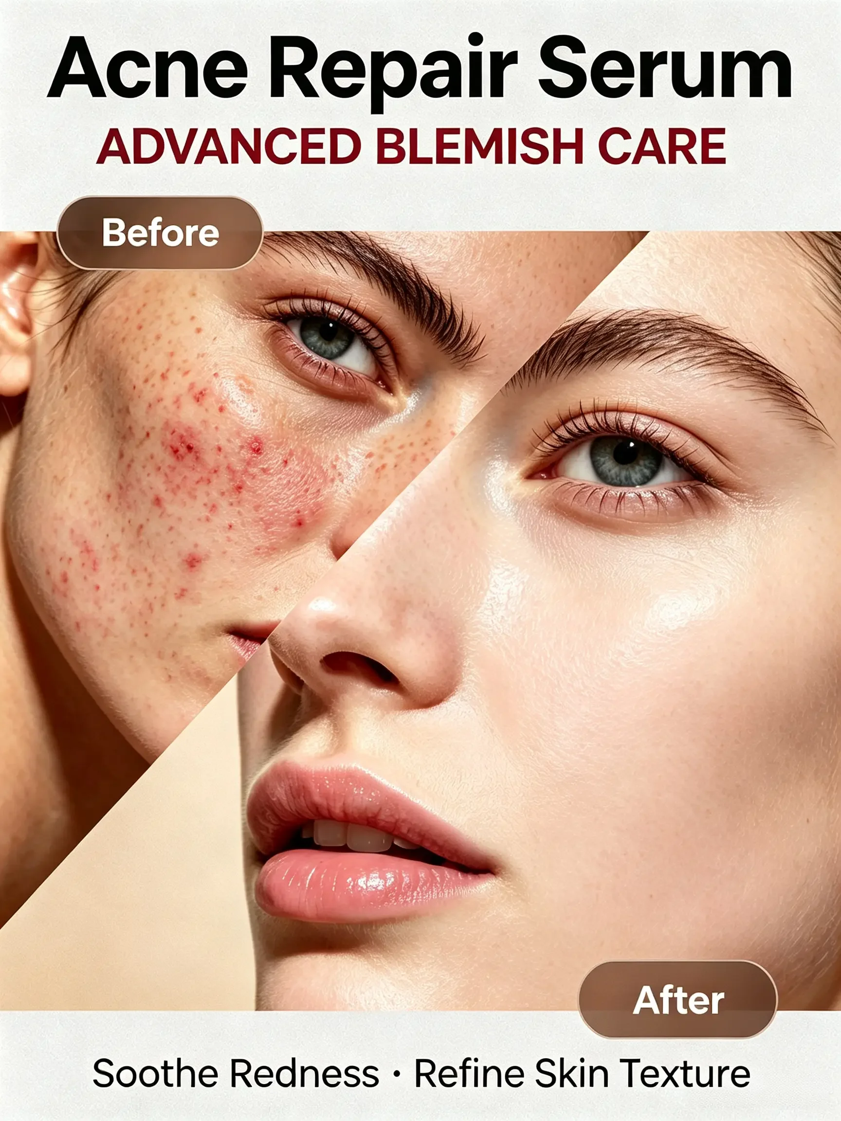 Facial Advanced Blemish Care Serum Acne Repair Essence Soothe Redness Refine Skin Texture Gentle Face Care Product