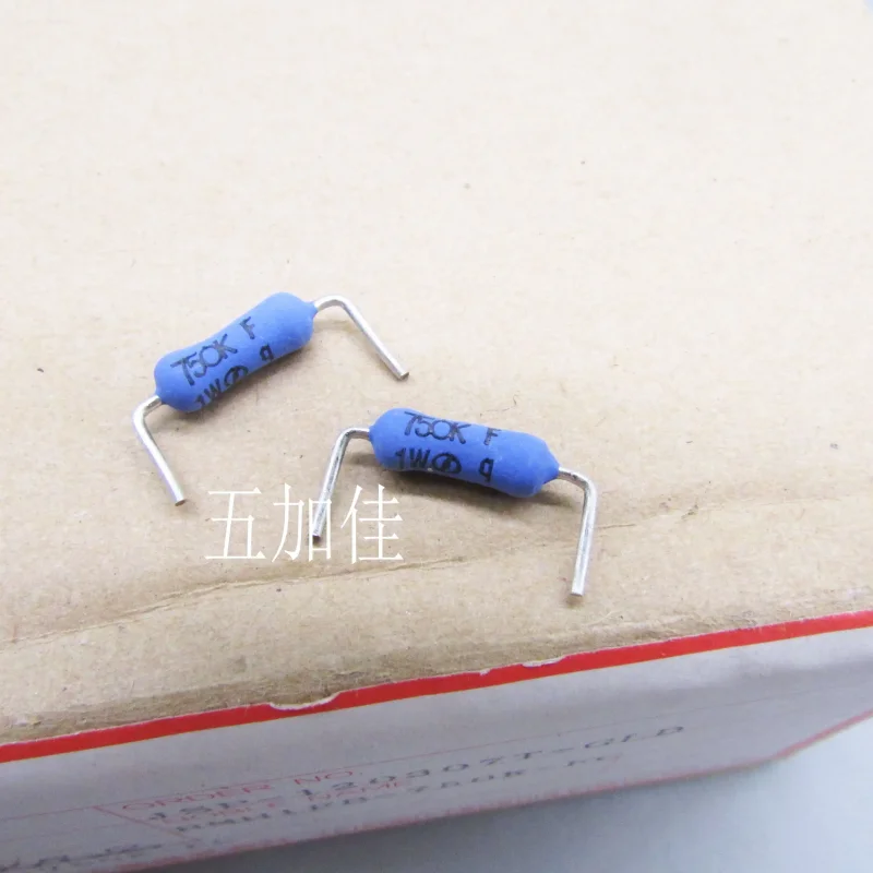 10-100pcs imported 1W 750K 1% RMH1FB-750K-FC Japanese made high-power small volume blue resistor