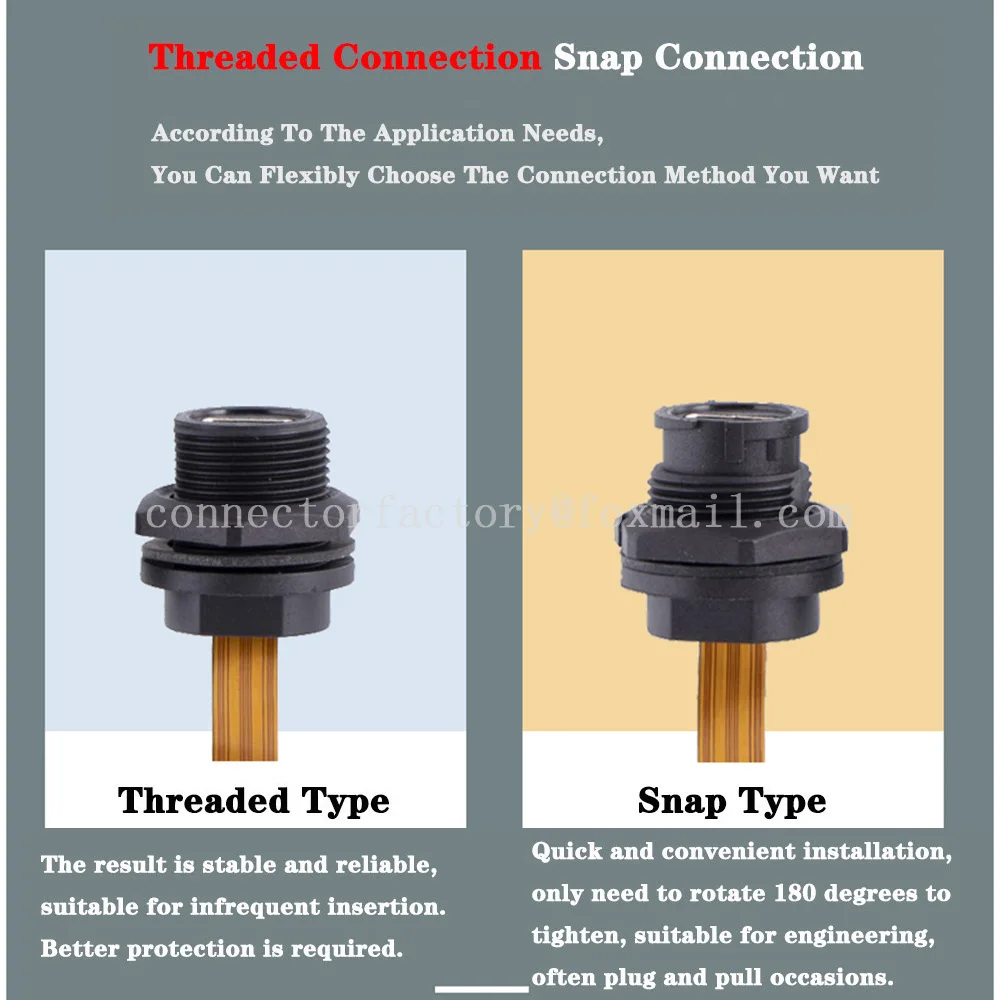 نوع C إلى USB 3.0 الخيوط موصل البيانات مقاوم للماء IP67 ذكر أنثى التوصيل المقبس لوحة الكمبيوتر تركيب المقبس مع كابل التوصيل #3