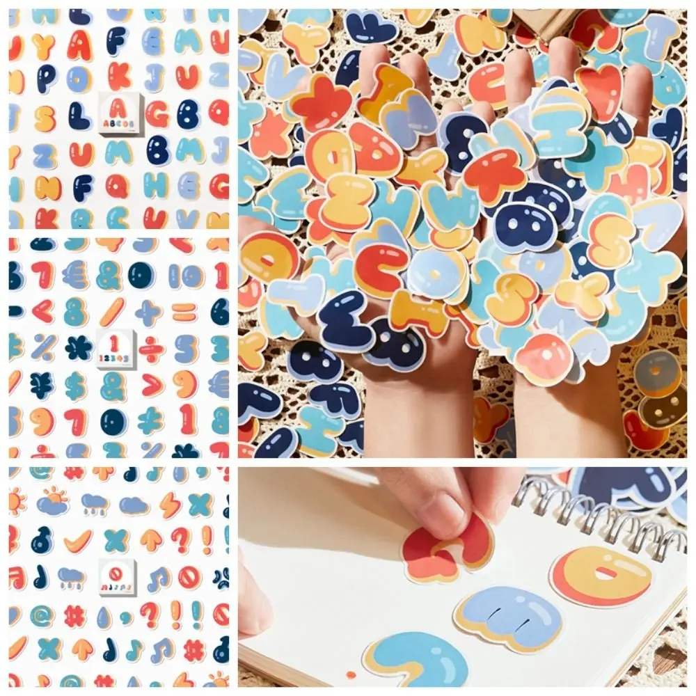 26 English Alphabet Alphabet Sticker Scrapbooking Marking Hand Account Decorative Sticker DIY Crafts Number Sticker Notebook