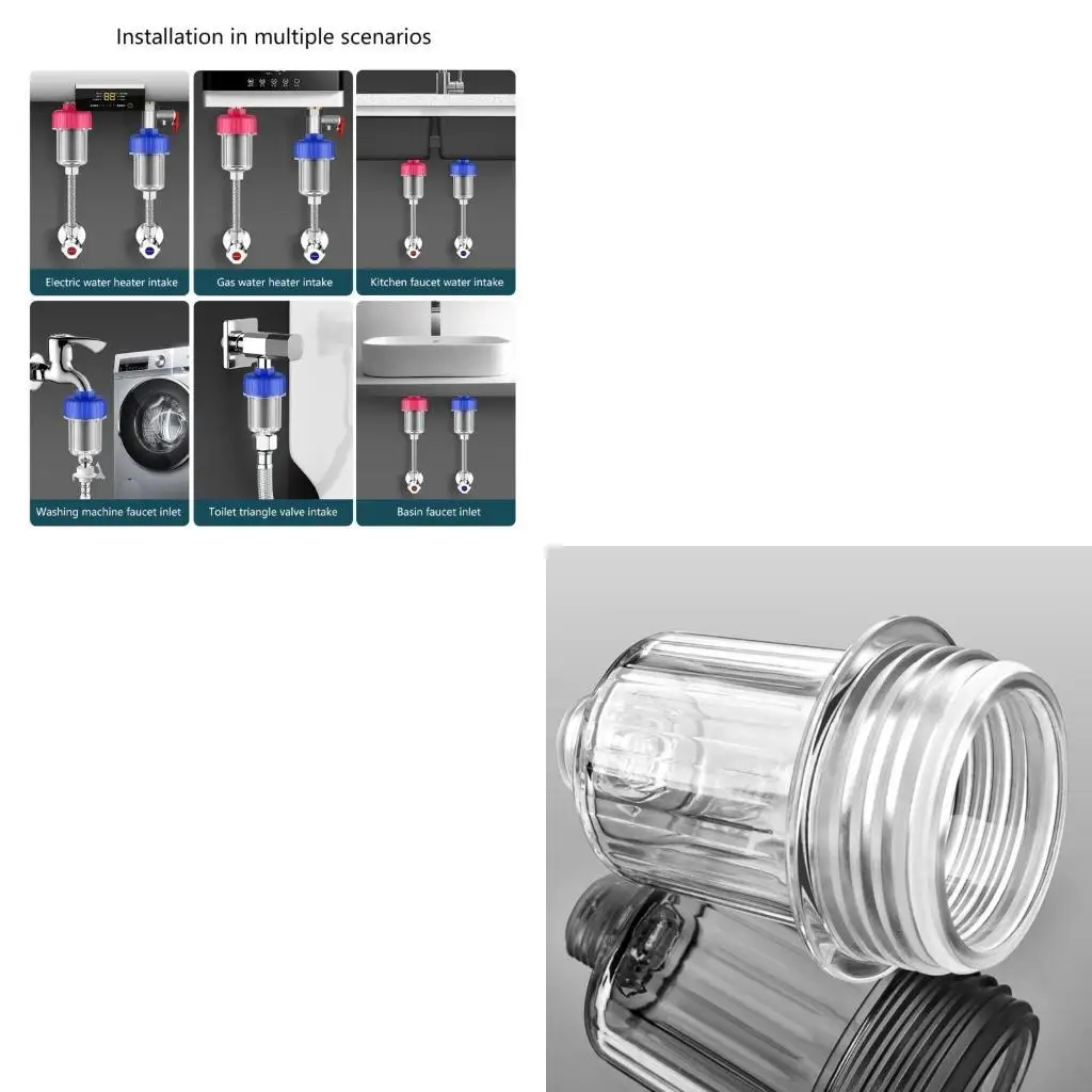 J1HF High Efficiency Electric Water Heater Pre Filter for Impurity Removal Shower Head Washing Machine Tap Scale Strainer