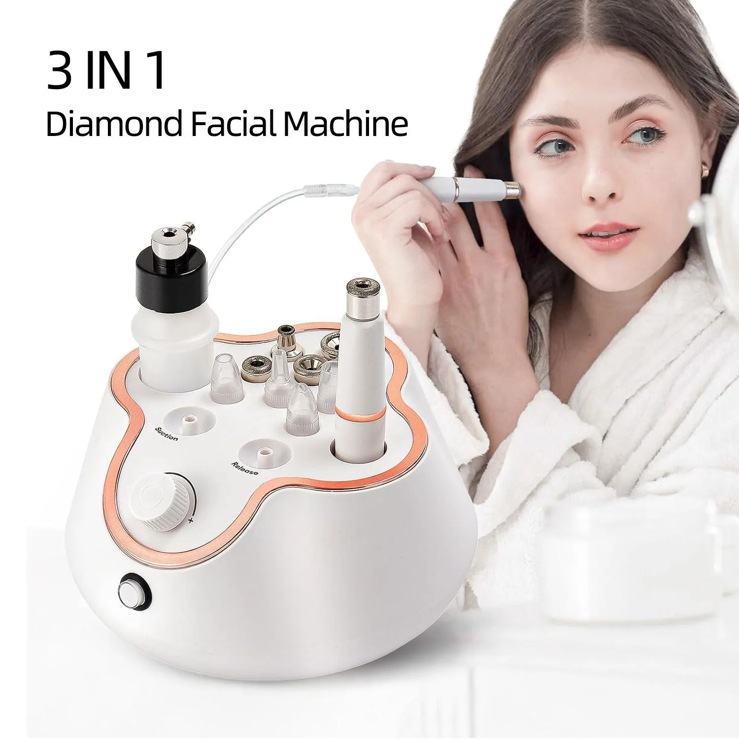New Three in One Diamond Micro Carving Machine Efficient Skin Grinding and Regeneration Multi Functional Home Beauty Device