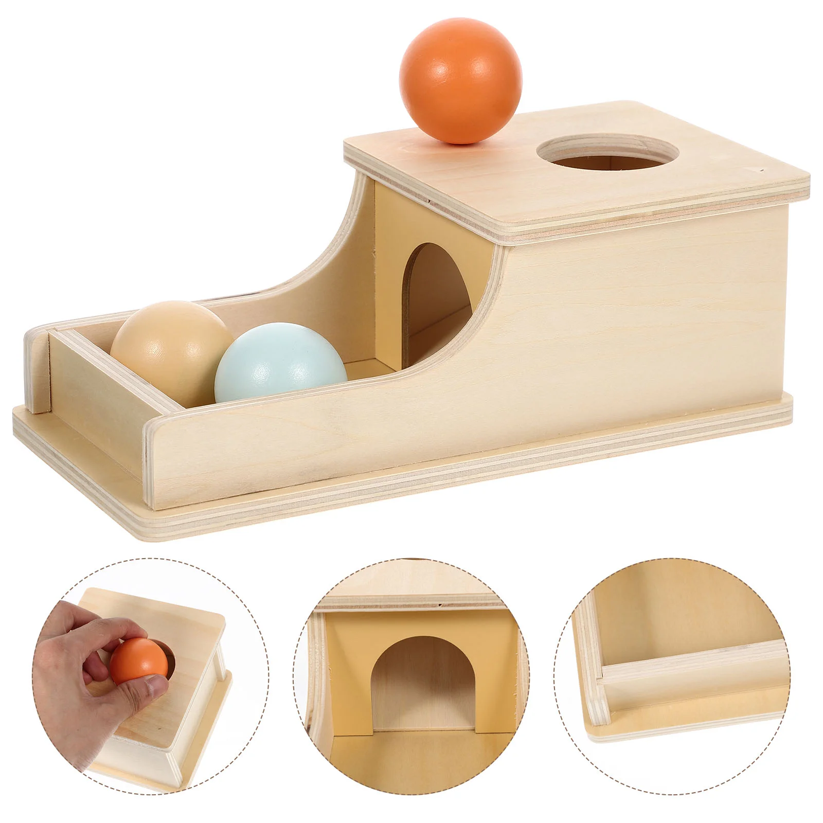 Montessori-Spielzeug für 1-Jährige, Münzbox für Kleinkinder, Farberkennung, Kinderbehälter, Holz, motorische Fähigkeiten, Kleinkinder von 1–3 Jahren