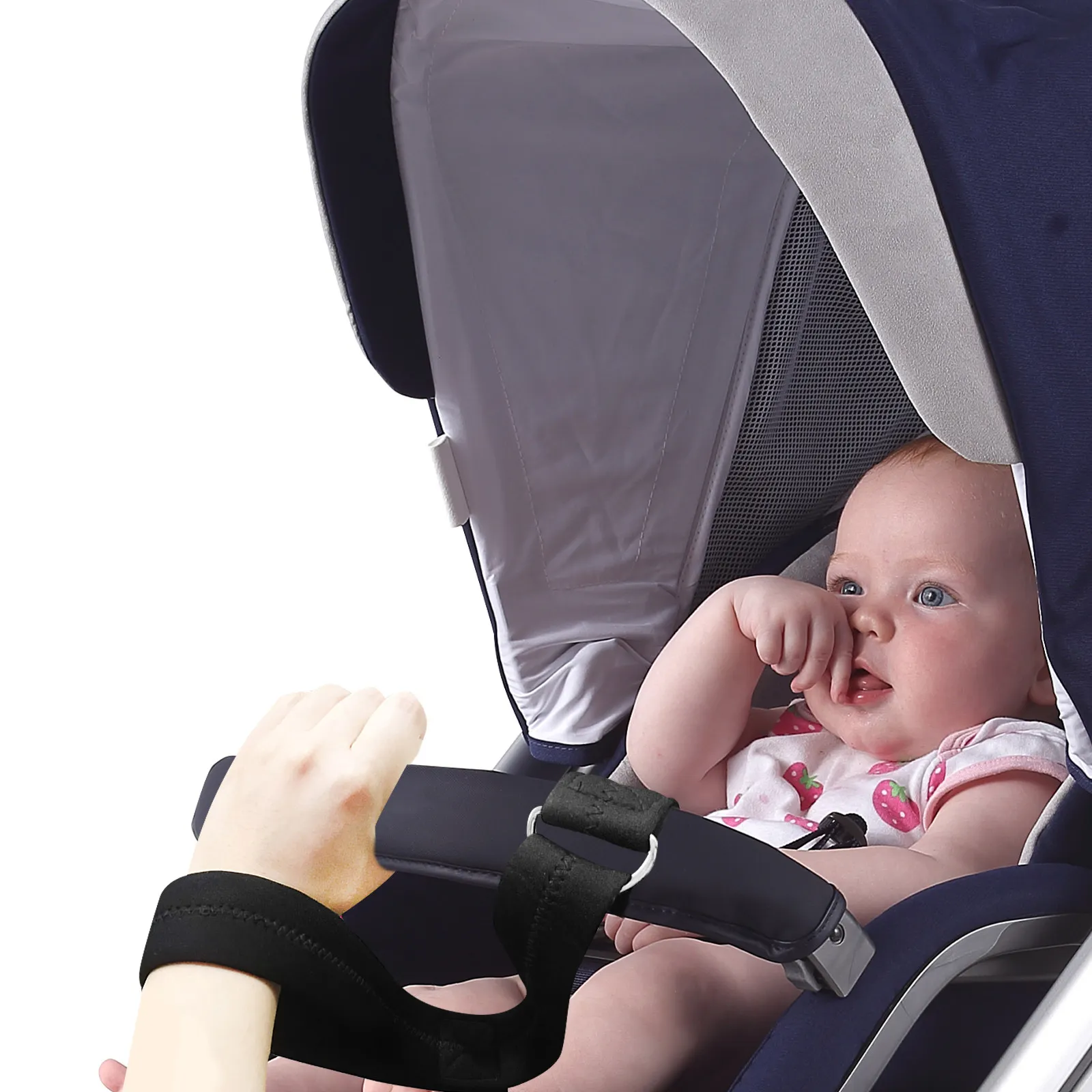 Premium Neoprene Stroller Safety Wrist Band for Parents Push Chair Anti-Slip Secure Strap Shopping Cart Wristband Gift Idea