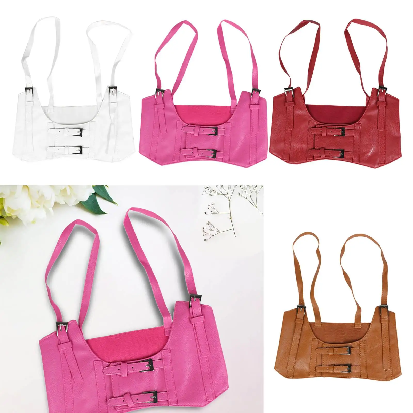 

Модный женский пояс-корсет под грудь, регулируемый пояс-шиньон в стиле стимпанк из искусственной кожи для платья