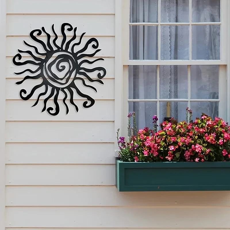 Wacky Sun Metall-Wandkunst, Outdoor-Dekoration, 11,2 Zoll, rostfreie Wandskulptur, ideal für die Dekoration von Küche, Badezimmer, Wohnzimmer