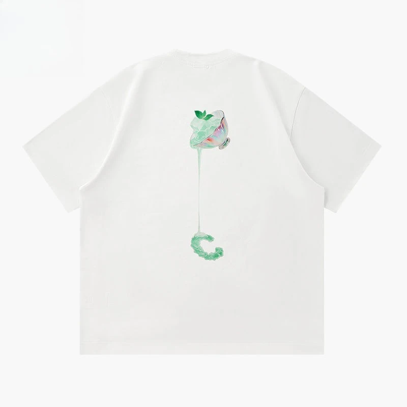 

Американская модная новая хлопковая футболка для пар с короткими рукавами и струящими буквами, мужская и женская свободная футболка с круглым вырезом и принтом