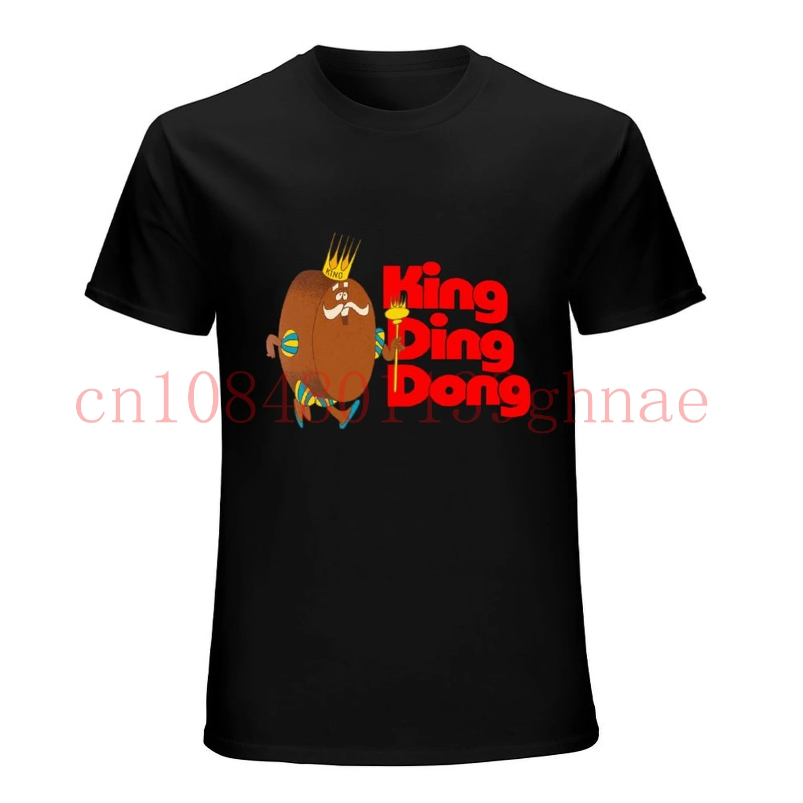 Hostess King Ding Dong Men's Black T-Shirt Cotton New Novelty Tee Twinkie