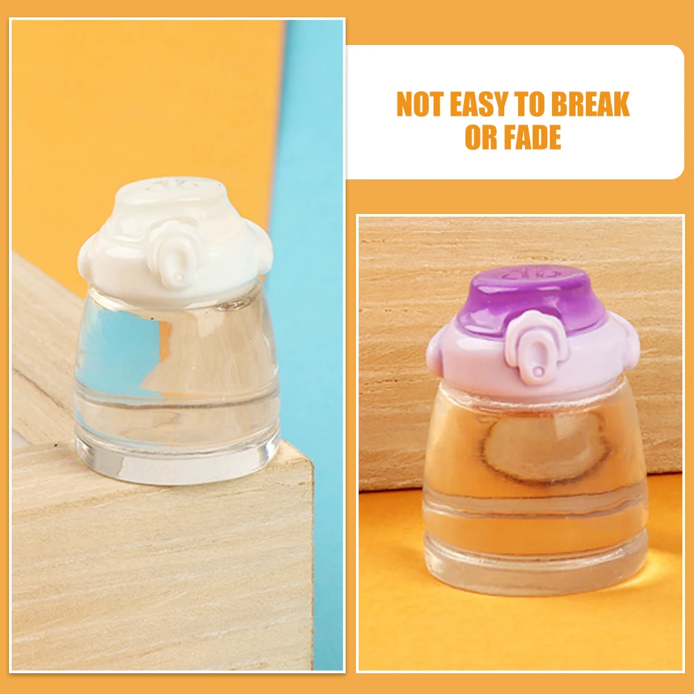 

12pcs Simulated Belly Cup Resin Mini Water Bottles House Accessory Kids Pretend Play Set Decorative Mini House Kitchen