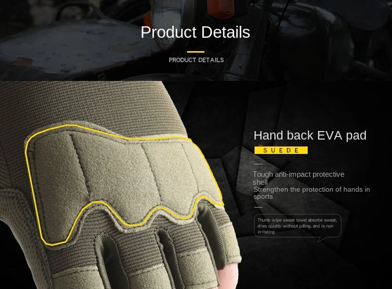 Unisex Half Finger Cycling Training Gloves Non-Slip Wear-Resistant Tactical Fitness Sports Outdoor Gloves for Men And Women