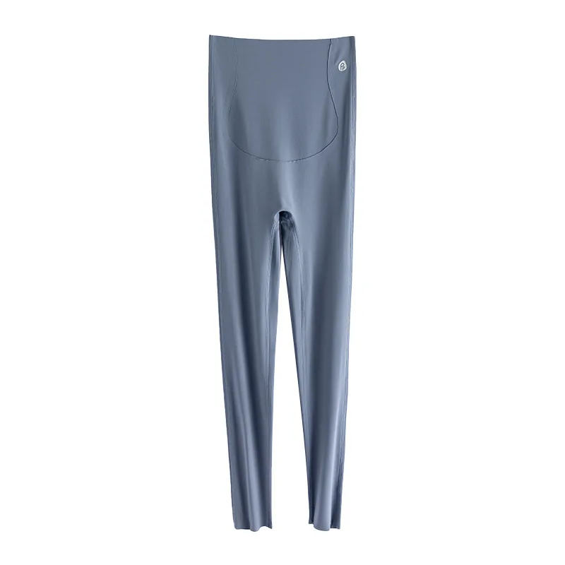 2026 New Maternity Belly Support Butt Lifting Pants High Stretch Slim Fit 9/10 Length Shark Leggings Plus Size Outer Trousers