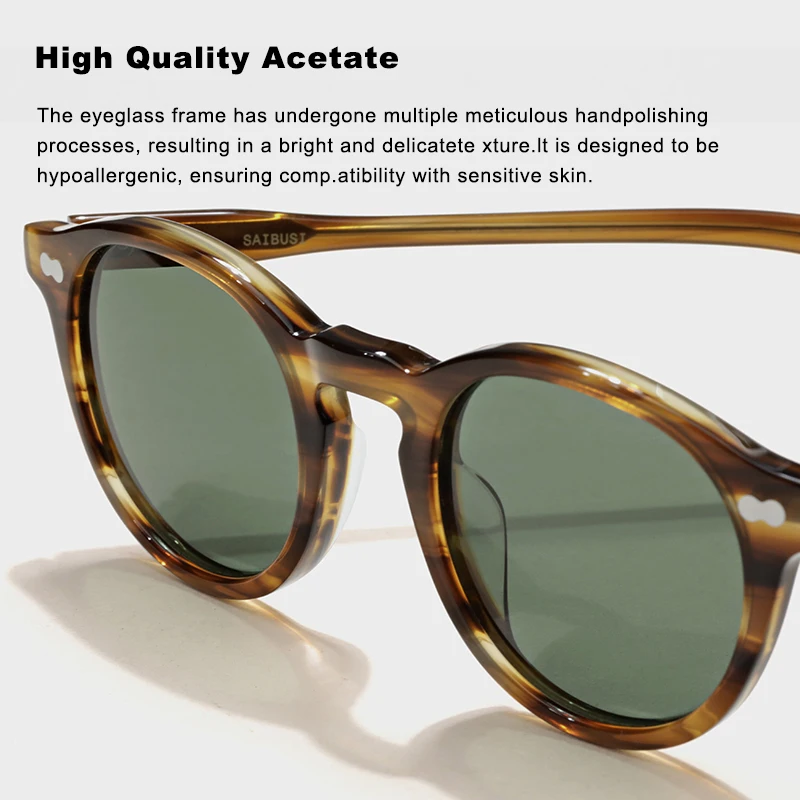 High quality Acetate sunglasses Men's fashion designer glasses UV400 S5166 Outdoor handmade women's Fashion sunglasses