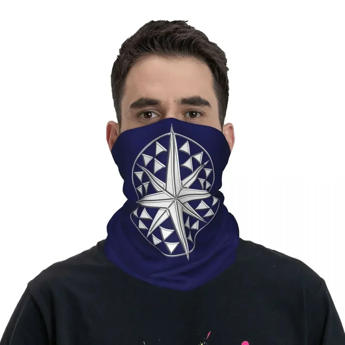 Nautical Compass Bandana Neck Warmer Women Men Winter Ski Tube Scarf Gaiter Anchor Boat Face Cover