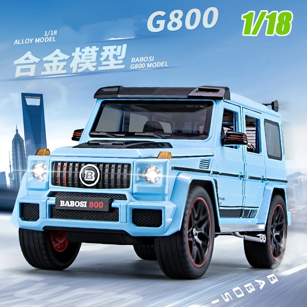 Large 1:18 G800 Off Road SUV Alloy Metal Diecast Model Car Desktop Display Collectible Ornament Graduation Day Gift