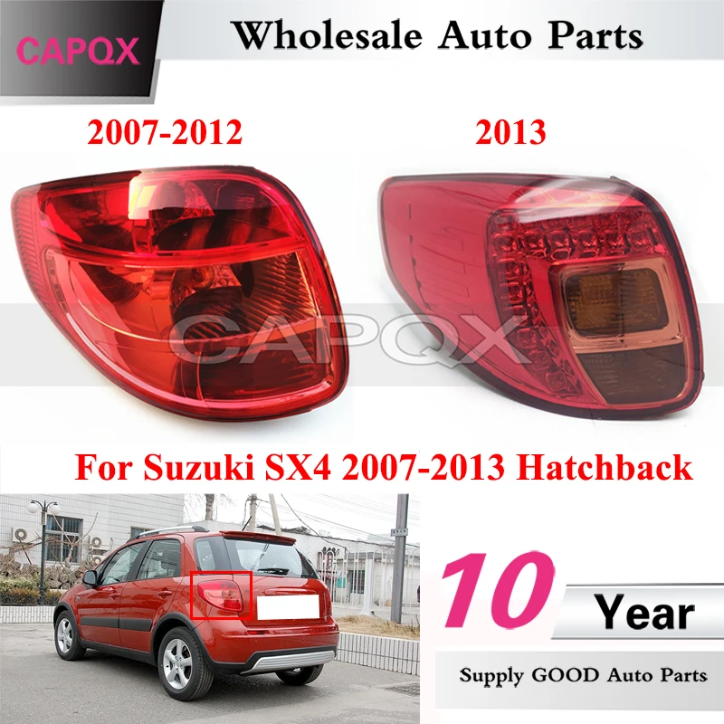 

Задний фонарь заднего бампера CAPQX для Suzuki SX4 2007-2013, задний фонарь хэтчбека, задний фонарь, задний стоп-сигнал, стоп-сигнал
