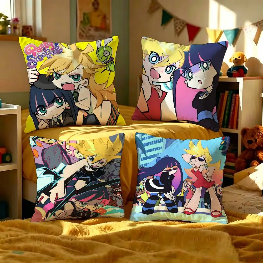 

New Cartoon Character Scanty Panty and Stocking Cushion Cover Pillow Cover Decor Pillowcase Printed Cushion Case for Couch