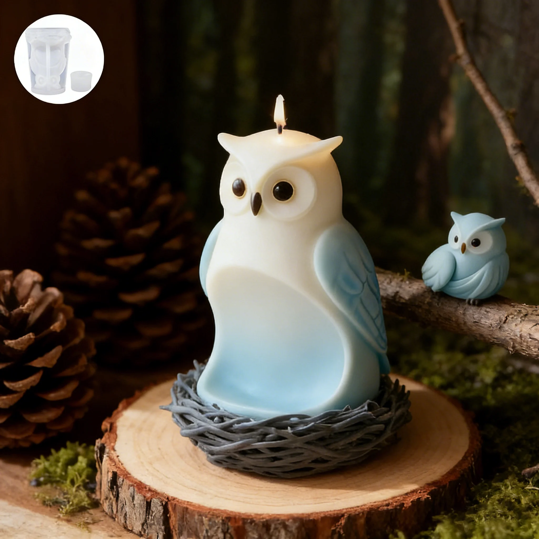 

Форма для мыла в виде совы из смолы, изысканная силиконовая форма для мыла в виде совы, многофункциональная для украшения дома, для изготовления поделок ко Дню матери