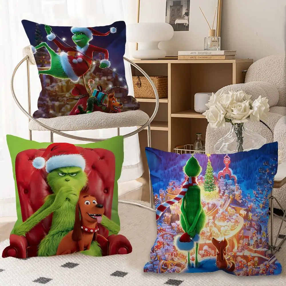 Film The G-Grinch C-Christmas Pillow Anime Pillow Sofa Bed Head Pillow Cover Cushion Cover 45x45 Cm Fashion