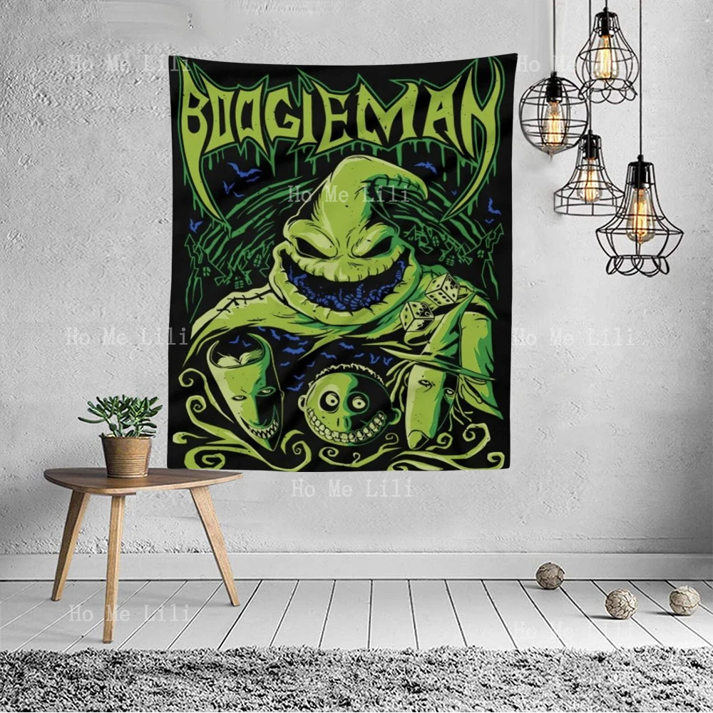 Halloween Boogie Man Green Evil Monster Heavy Metal Horror Game Tapestry For Bedroom Decor