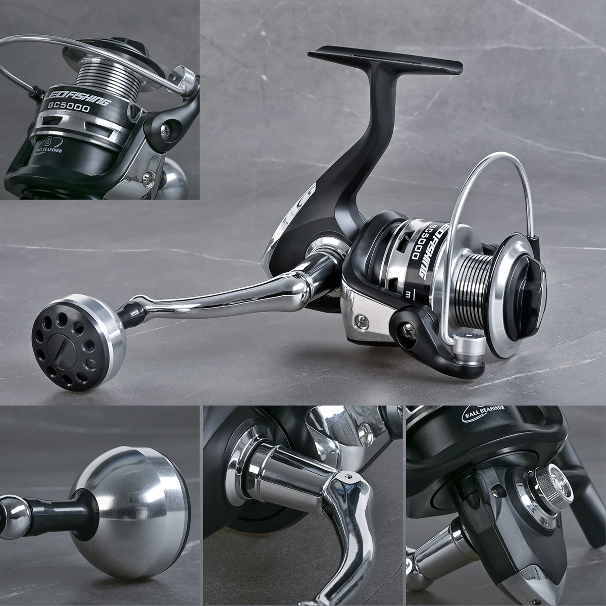 8 ball bearing fishing reel LEO Spinning Fishing Reel 8 Ball Bearings 5.5:1