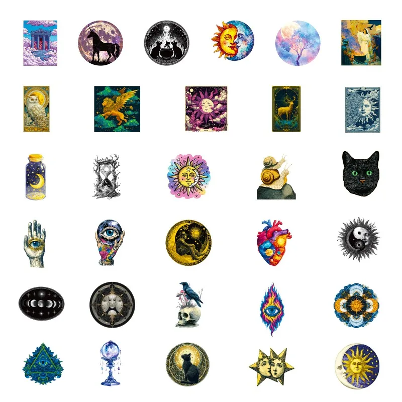 Autocollant de décoration Graffiti créatif mystérieux, 56 pièces, personnalité de dessin animé