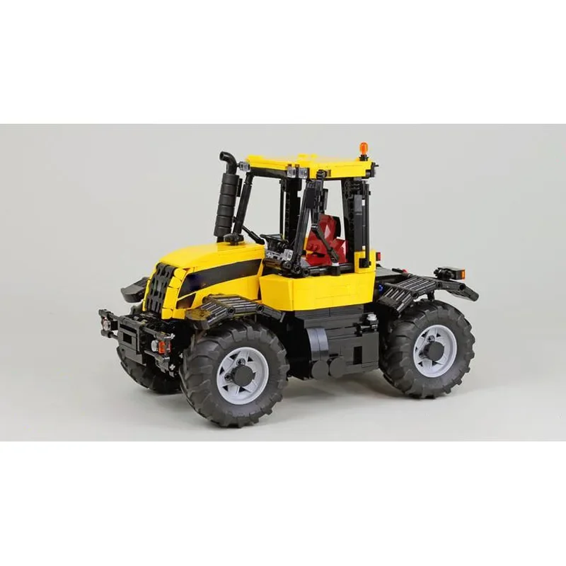 MOC-169365JCB1:17 tracteur agricole assemblage épissage blocs de construction modèle MOC blocs de construction créatifs jouets pour enfants