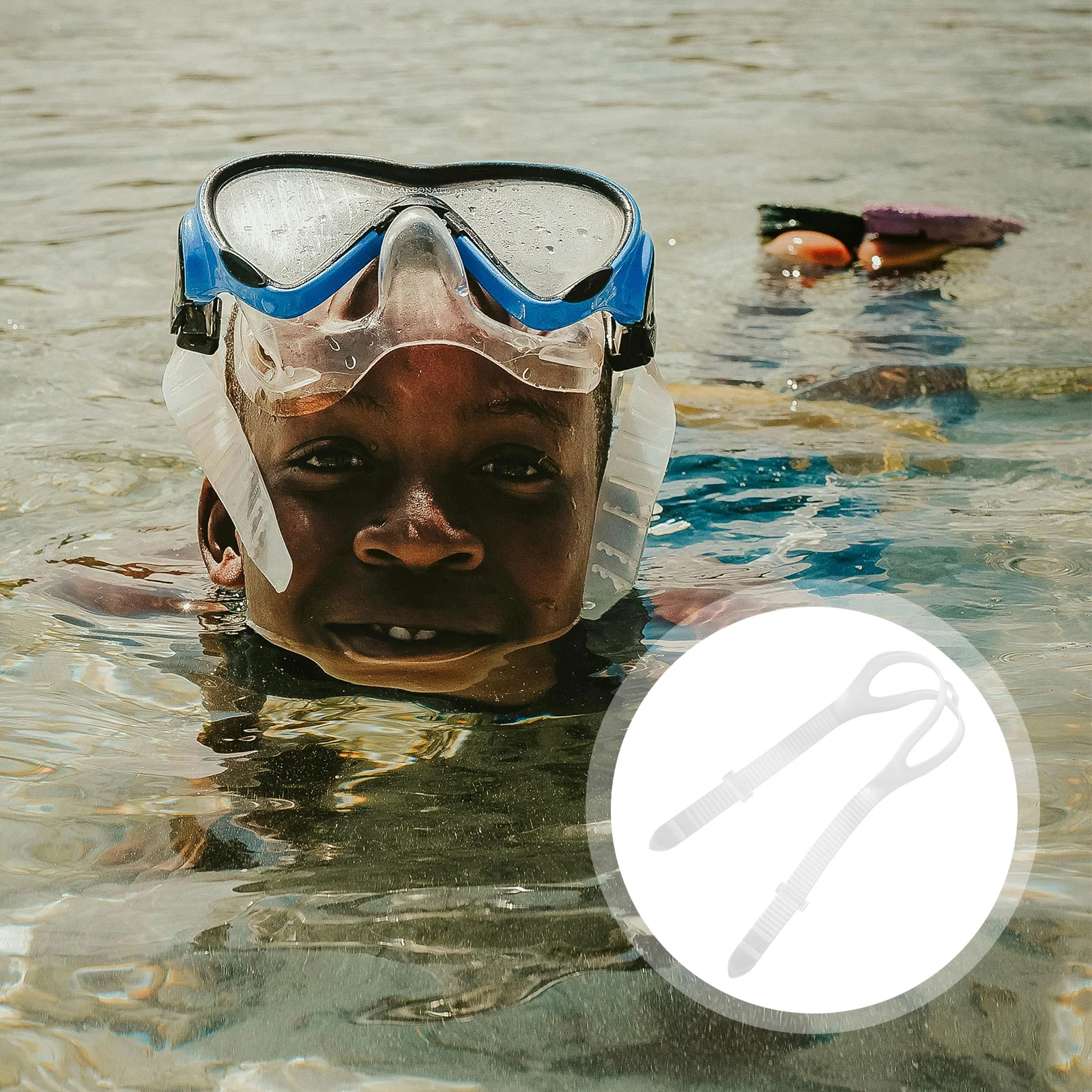 

1Pair Silicone Diving Mask Strap Adjustable Comfortable Secure Fit Snorkeling Swimming Goggles Replacement Goggle Strap