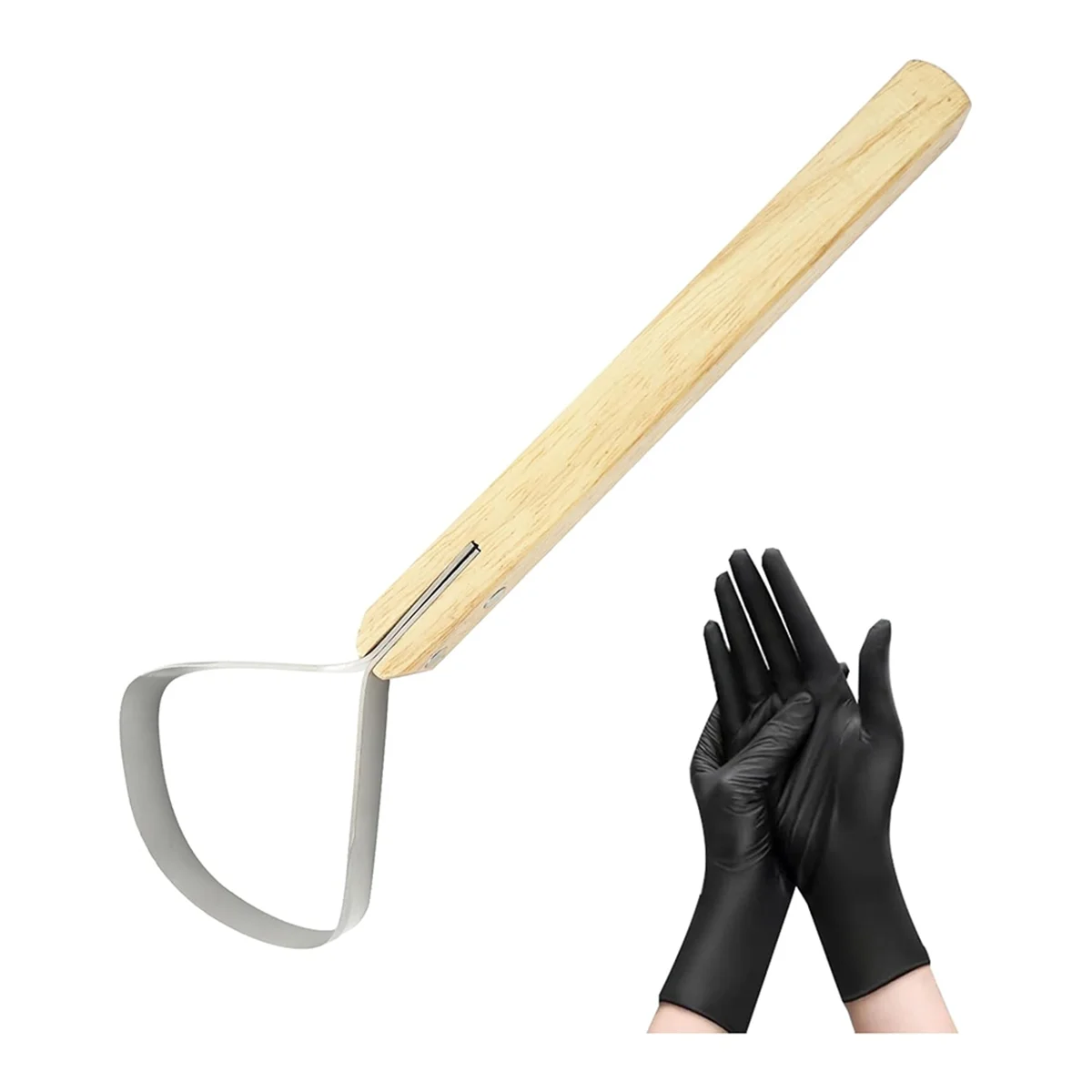 

A79G Hide Scraper Fleshing Tool for Hides Scraper Flesher Tanning for Supplies Leather Making Tools Fur Handling