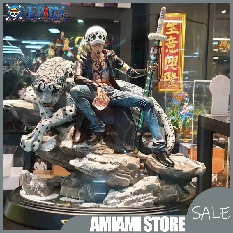 

26 см цельный черный жемчуг снежный леопард Трафальгар Ло GK статуя темный стиль аниме фигурка коллекция модель детские игрушки праздничный подарок