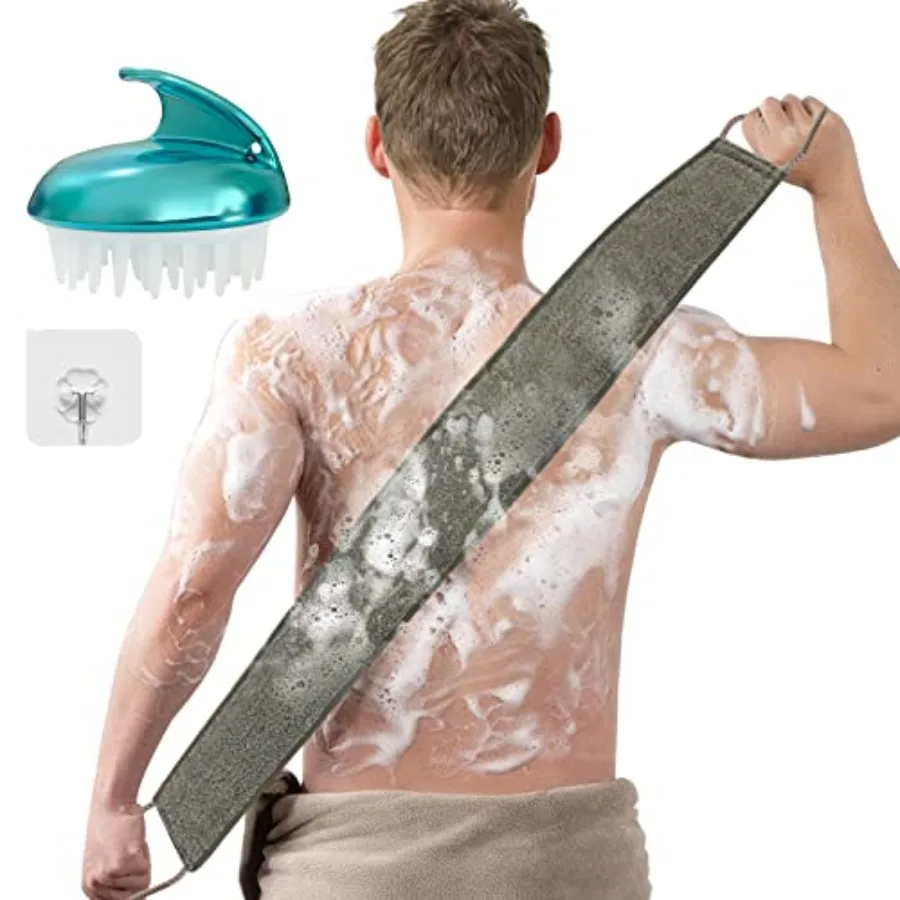 

Мочалка-люфа для спины 35,4 дюйма, отшелушивающая мочалка для душа и ванны, для мужчин и женщин, для глубокого очищения