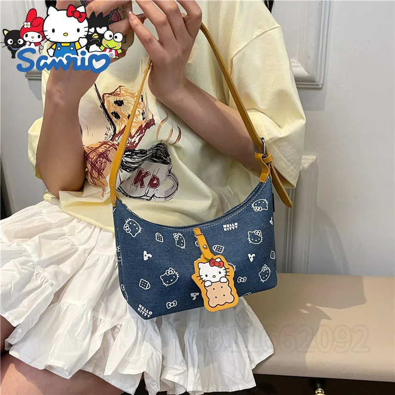 Sanrio Hello Kitty New Women's Mini Handbag Fashion Trend Women's Shoulder Bag Cartoon Cute Mini Casual Women's Bag