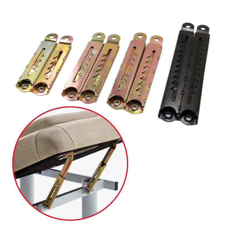 

1Pair Adjusting Hinge Angle Lifting Rod 4-10 Gear Support Bracket for Beauty Bed Sofa Massage Student Desk Cabinet Door Hardware