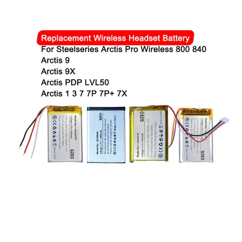 Replacement Battery for Steelseries Arctis Pro Wireless Siberia 800 840 160240 9 FT823456P 9X PDP LVL50 7 1 3 7P 7P+ 7X Headset