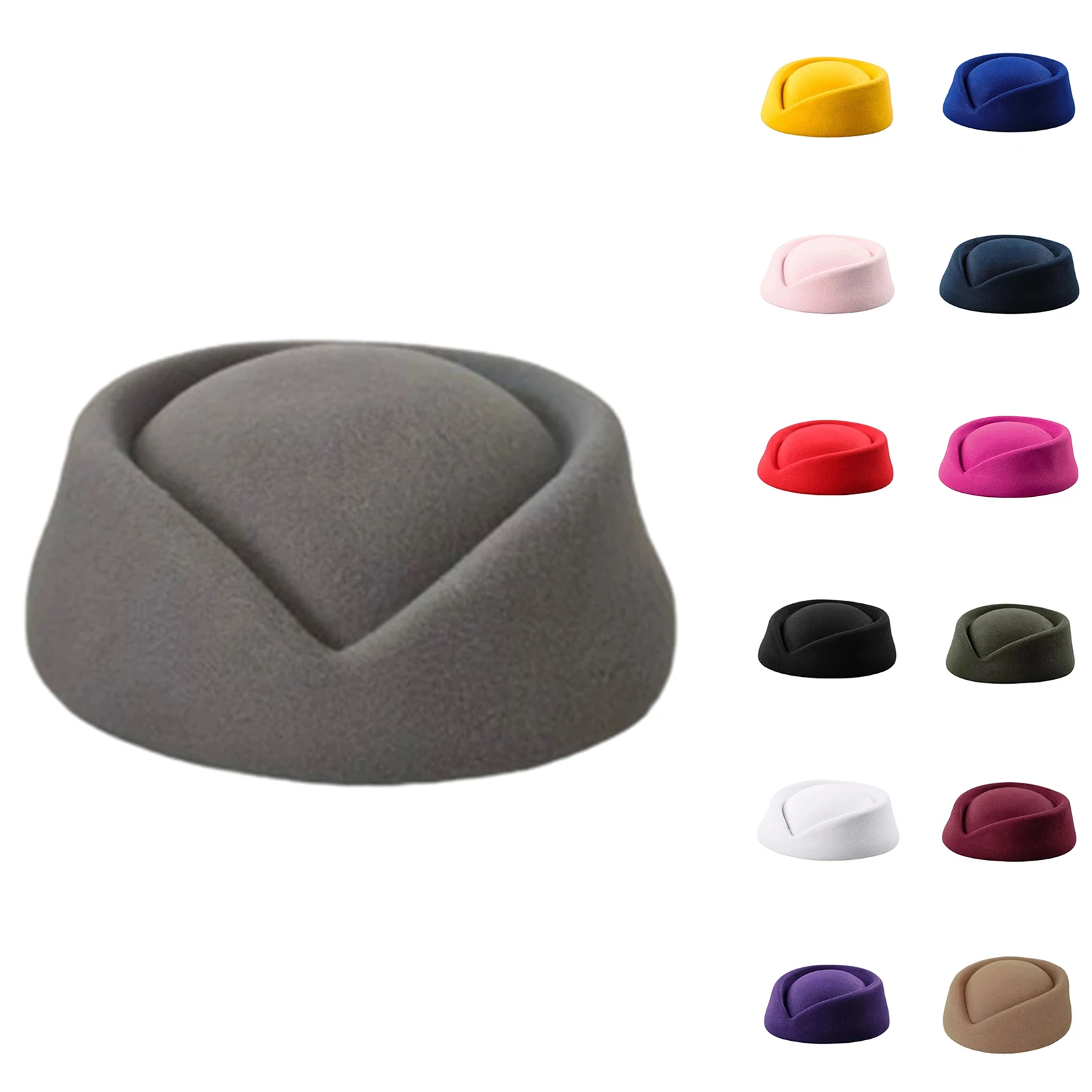 

Модная женская классическая теплая панама для активного отдыха, однотонная, в британском стиле, элегантная, повседневная и универсальная.