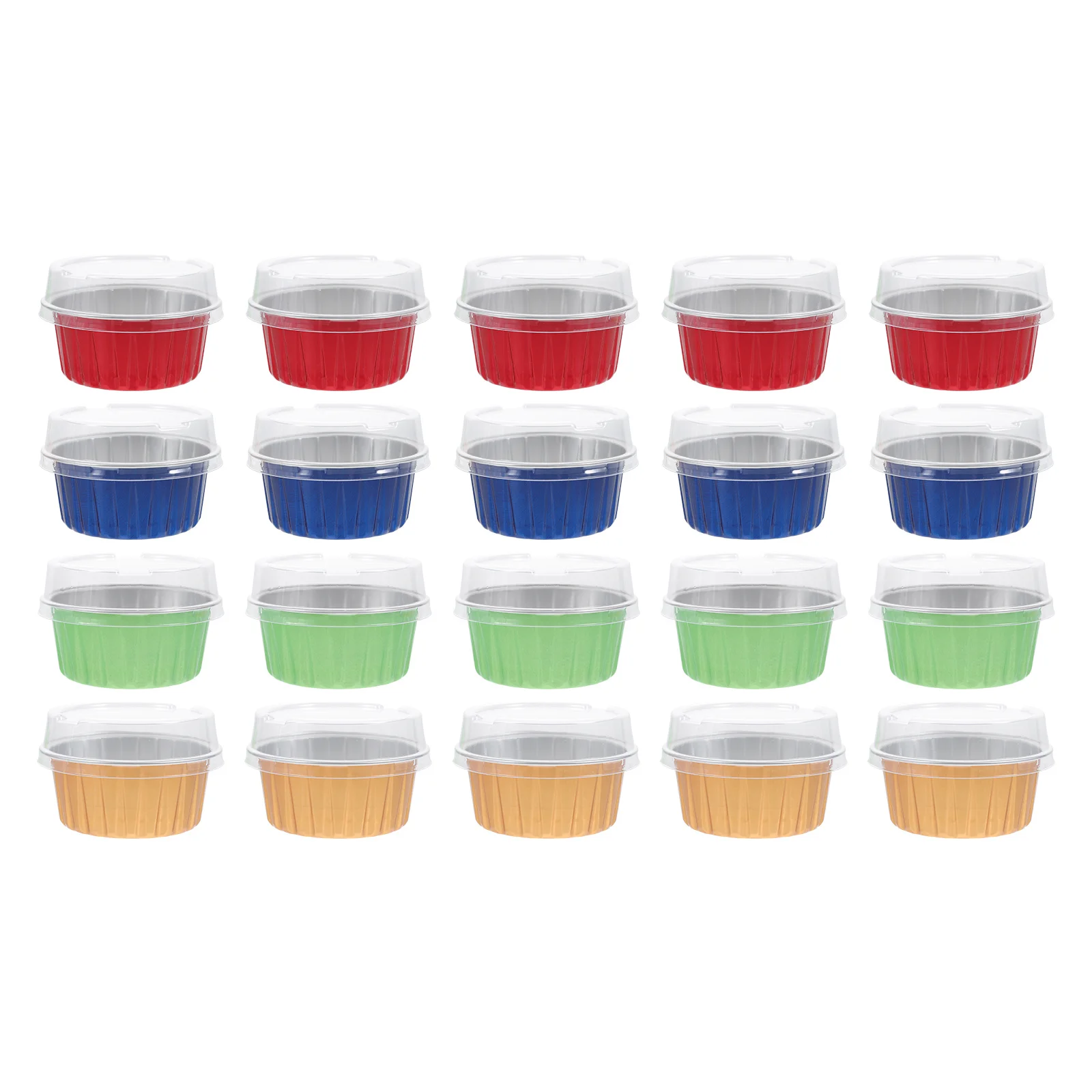 

48pcs Aluminum Foil Baking Cups 125Ml Disposable Muffin Liners For Cupcakes Cakes Outdoor Camping Party Use Foil Cupcake Cups