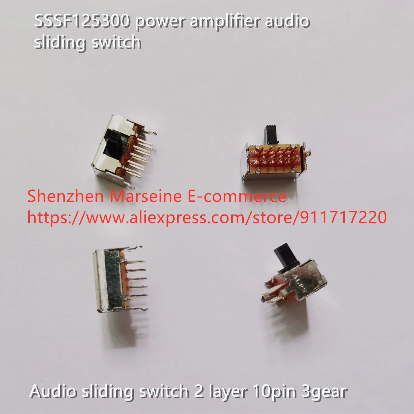 

Оригинальный новый 100% SSSF 125300 Усилитель мощности, скользящий переключатель звука, 2 слоя, 10 контактов, 3 передачи