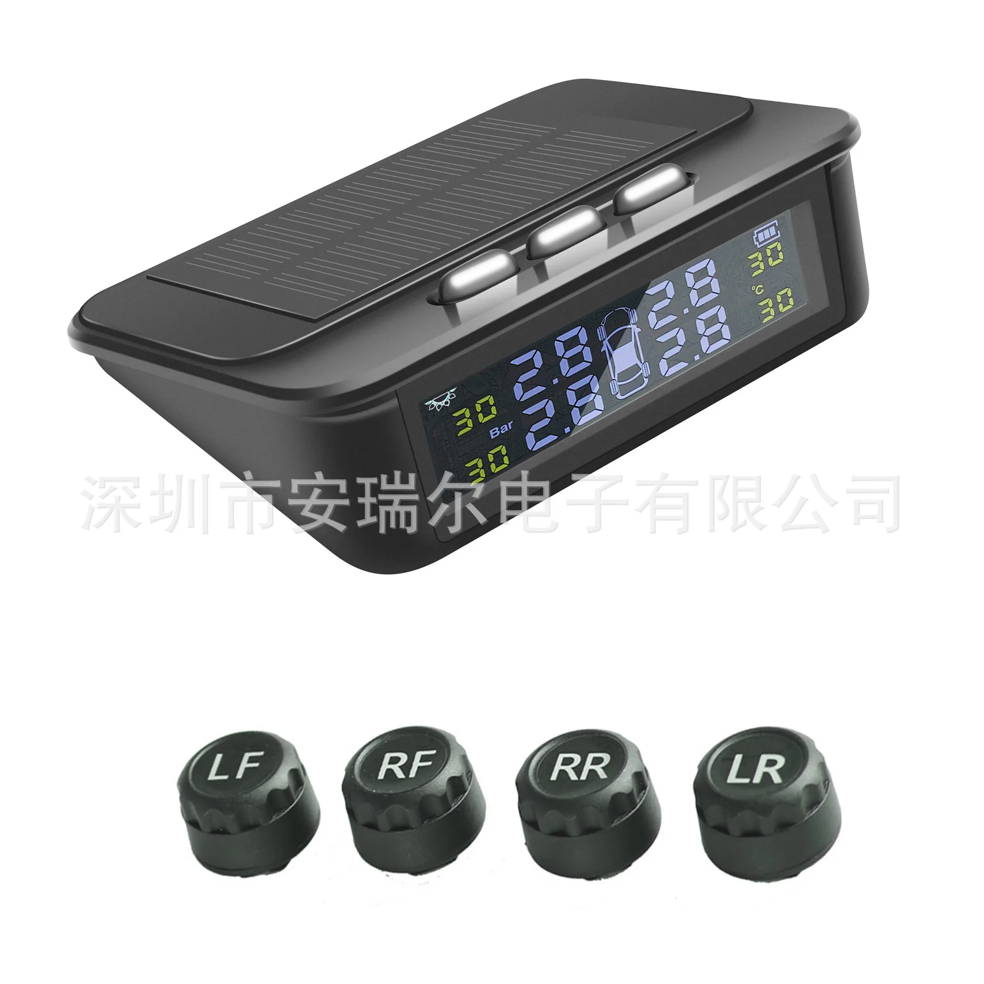 Solar Tire Pressure Monitor Wireless Tire Pressure Monitor TPMS Tire Pressure Monitor Tire Pressure Checker TPMS