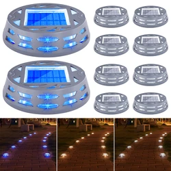 Solar Deck Lights Outdoor Driveway Marker Dock LED Light IP67 Waterproof Road Markers for Driveway Sidewalk Garden Pathway Yard