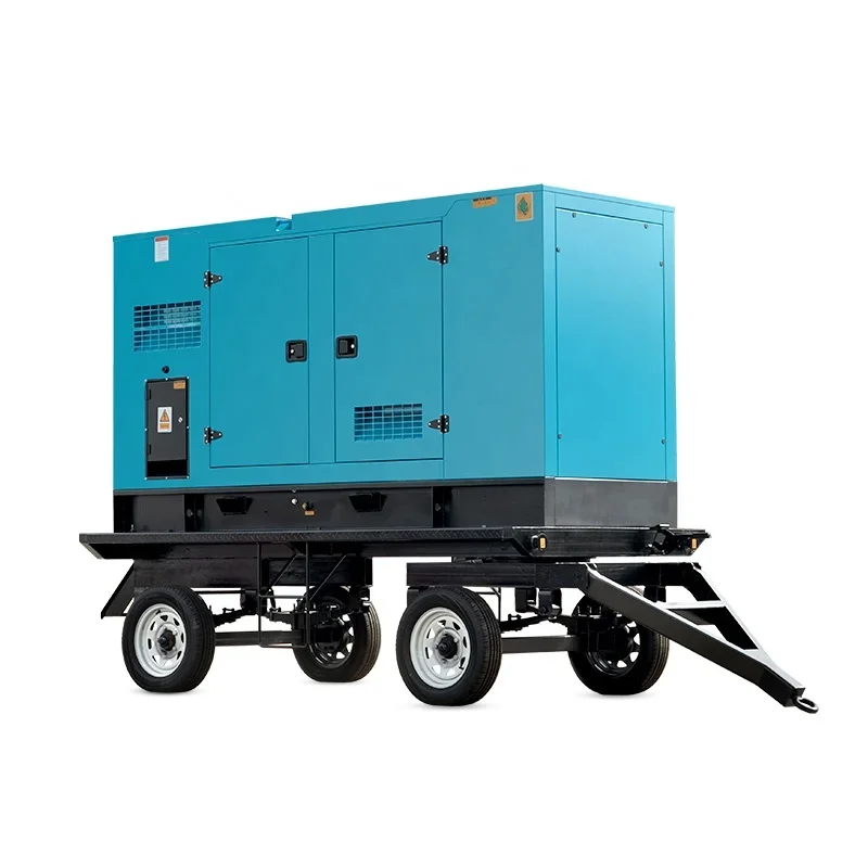 50hz three phase water cooled 90kw silent trailer diesel generator with cummins engine 6BT5.9-G2